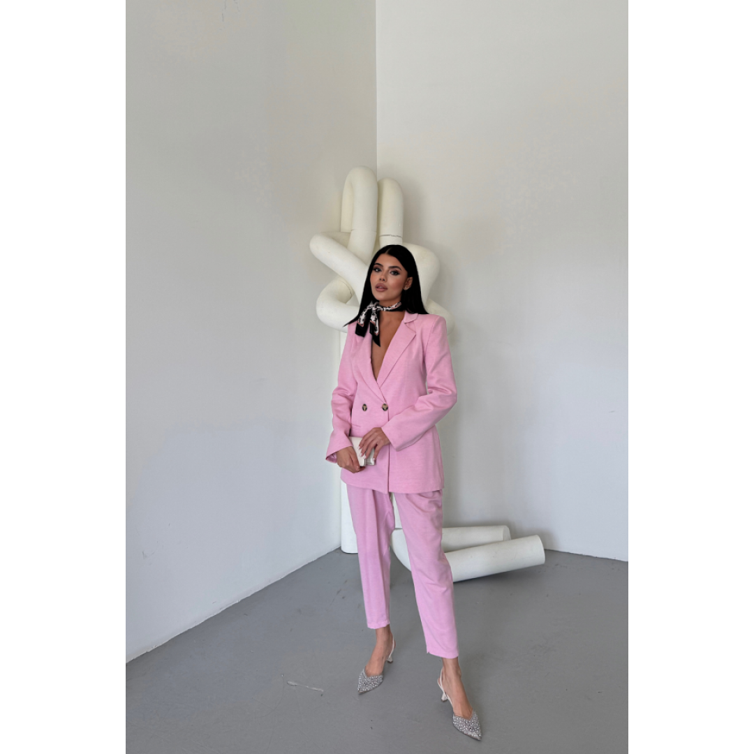 KETEN CEKET - PANTOLON TAKIM - Pembe - 160802 KETEN CEKET - PANTOLON TAKIM - Pembe - 160802