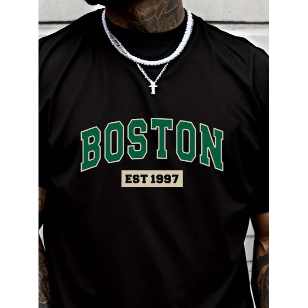 Erkek Boston Baskılı Süprem T-shirt - 123496 Erkek Boston Baskılı Süprem T-shirt - 123496
