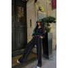 BİYELİ BLUZ PANTOLON TAKIM ŞÖNİL KUMAŞ - Siyah 150134 BİYELİ BLUZ PANTOLON TAKIM ŞÖNİL KUMAŞ - Siyah 150134