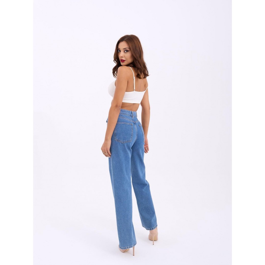 5171 DENİM BUTTONED WIDE KEG-MAVİ - 143718 5171 DENİM BUTTONED WIDE KEG-MAVİ - 143718