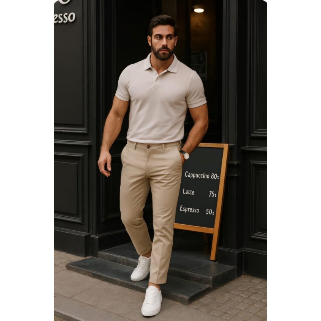 Erkek Düz Kesim Bilek Boy Kumaş Pantolon - 156744 Erkek Düz Kesim Bilek Boy Kumaş Pantolon - 156744