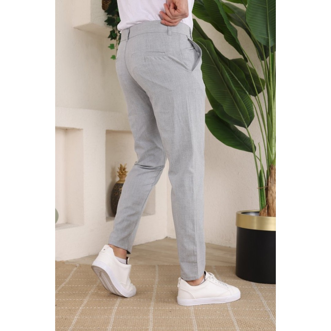 Erkek Slim Fit Likralı Bilek Boy Kumaş Pantolon - 159380 Erkek Slim Fit Likralı Bilek Boy Kumaş Pantolon - 159380