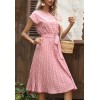 Kadın Kolsuz Beli Kuşaklı Puantiyeli Sandy Elbise - 159368
