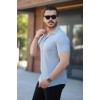 Erkek Ottoman Kumaş Apaj Yaka Kısa Kollu Gömlek 161498