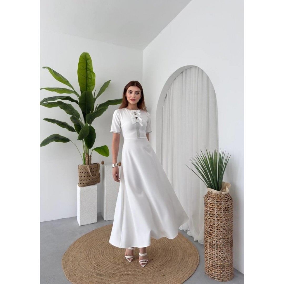 Wera Taşlı Fiyonk Detaylı Elbise 162264 Wera Taşlı Fiyonk Detaylı Elbise 162264