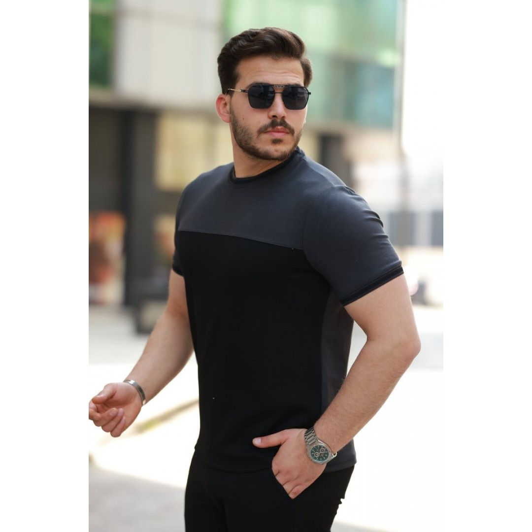Erkek Bisiklet Yaka Parçalı Renk Oysho Kumaş Kısa Kollu Tshirt - 159187 Erkek Bisiklet Yaka Parçalı Renk Oysho Kumaş Kısa Kollu Tshirt - 159187