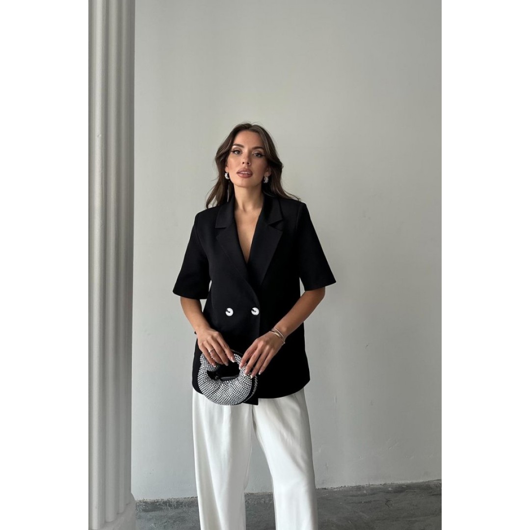 Siyah Kısa Kollu Blazer Ceket 162988 Siyah Kısa Kollu Blazer Ceket 162988