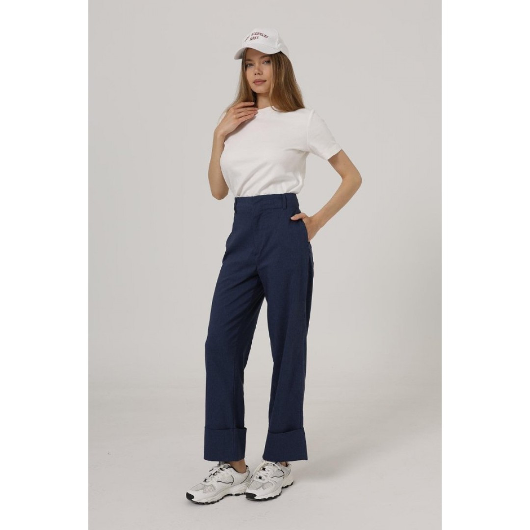 Duble Paça Pantolon - İndigo 162582 Duble Paça Pantolon - İndigo 162582