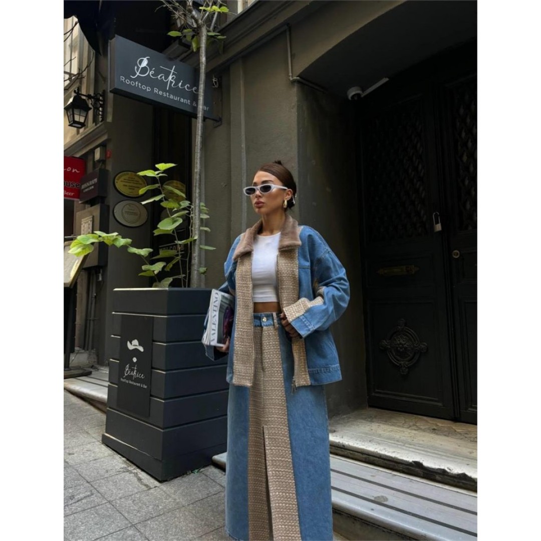 CHANEL GARNİLİ KOT MONT - Bej 151712 CHANEL GARNİLİ KOT MONT - Bej 151712
