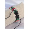 Karışık Renk İpli Deri Erkek Bileklik - 51563