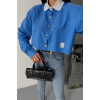 CROP GÖMLEK BEYAZ YAKA VE ETİKET DETAYLI - Mavi - 153762 CROP GÖMLEK BEYAZ YAKA VE ETİKET DETAYLI - Mavi - 153762