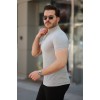 Erkek Hakim Yaka Dokuma Pamuklu Kumaş Kısa Kollu T-shirt - 160091 Erkek Hakim Yaka Dokuma Pamuklu Kumaş Kısa Kollu T-shirt - 160091