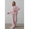 Çzgili Bağlamalı Pantolon Takım - Pembe 159739 Çzgili Bağlamalı Pantolon Takım - Pembe 159739