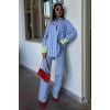Kolu Manşet Detay Çizgili Oversize Gömlek 3405 158545 Kolu Manşet Detay Çizgili Oversize Gömlek 3405 158545