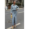 Veronika Yırtmaçlı Denim Takım 9913 155028 Veronika Yırtmaçlı Denim Takım 9913 155028
