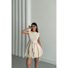 BALON ETEKLİ TASARIM KISA ELBİSE - Bej - 156655 BALON ETEKLİ TASARIM KISA ELBİSE - Bej - 156655
