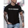 Erkek Kısa Kollu NASA Baskı Bisiklet Yaka T-shirt 158212