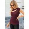 Kadın Sıfır Kol Pencere Detay Viskon T-shirt 159365
