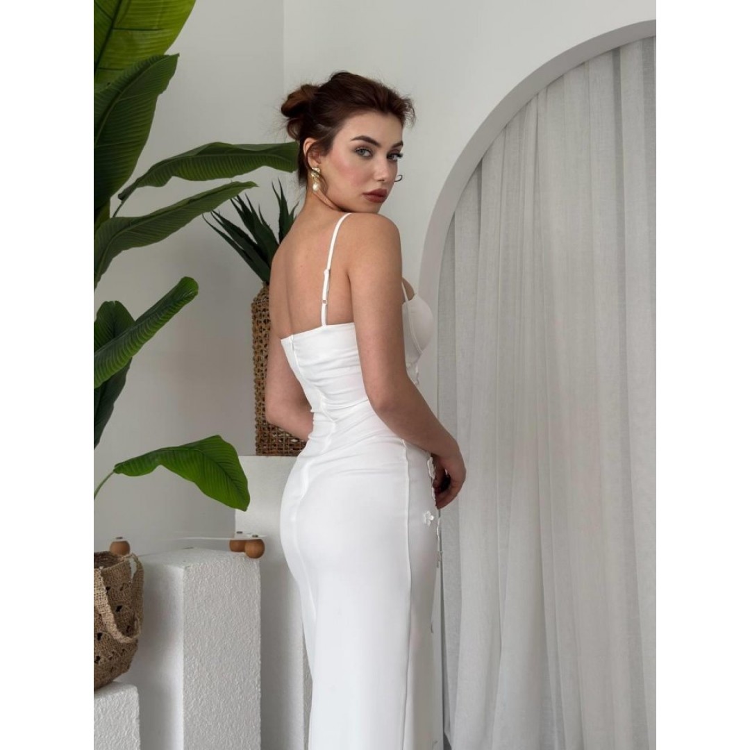 Stor Gül Detaylı Elbise - 161370 Stor Gül Detaylı Elbise - 161370
