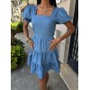 Kare Yakalı Ve Gipe Detaylı Tensel Elbise 2883 - 159427 Kare Yakalı Ve Gipe Detaylı Tensel Elbise 2883 - 159427