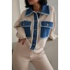 Bej Denim Garnili Gömlek Ve Pantolon Takım 153820 Bej Denim Garnili Gömlek Ve Pantolon Takım 153820