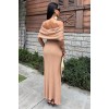 Eteği Gül Detay Madonna Yaka Elbise 2863 - 159074 Eteği Gül Detay Madonna Yaka Elbise 2863 - 159074
