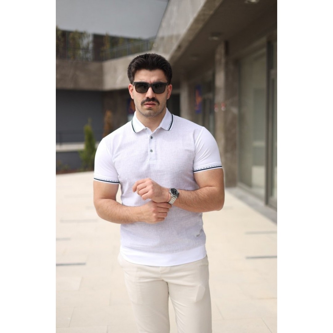 Erkek Polo Yaka Fermuar Detaylı Tişört 154558 Erkek Polo Yaka Fermuar Detaylı Tişört 154558