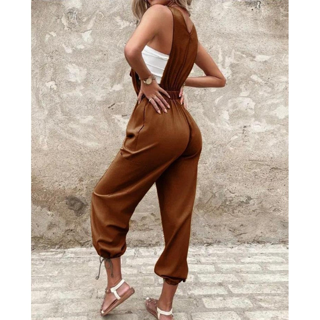Kadın Poplin Kumaş Likralı Askılı Tulum 162200 Kadın Poplin Kumaş Likralı Askılı Tulum 162200