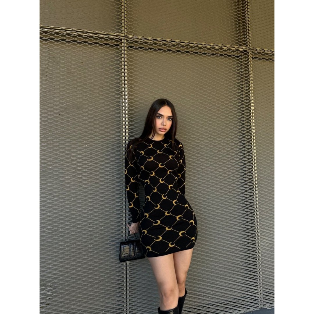 Kadın Bisiklet Yaka Uzun Kol Triko Mini Boy Elbise - 134640 Kadın Bisiklet Yaka Uzun Kol Triko Mini Boy Elbise - 134640