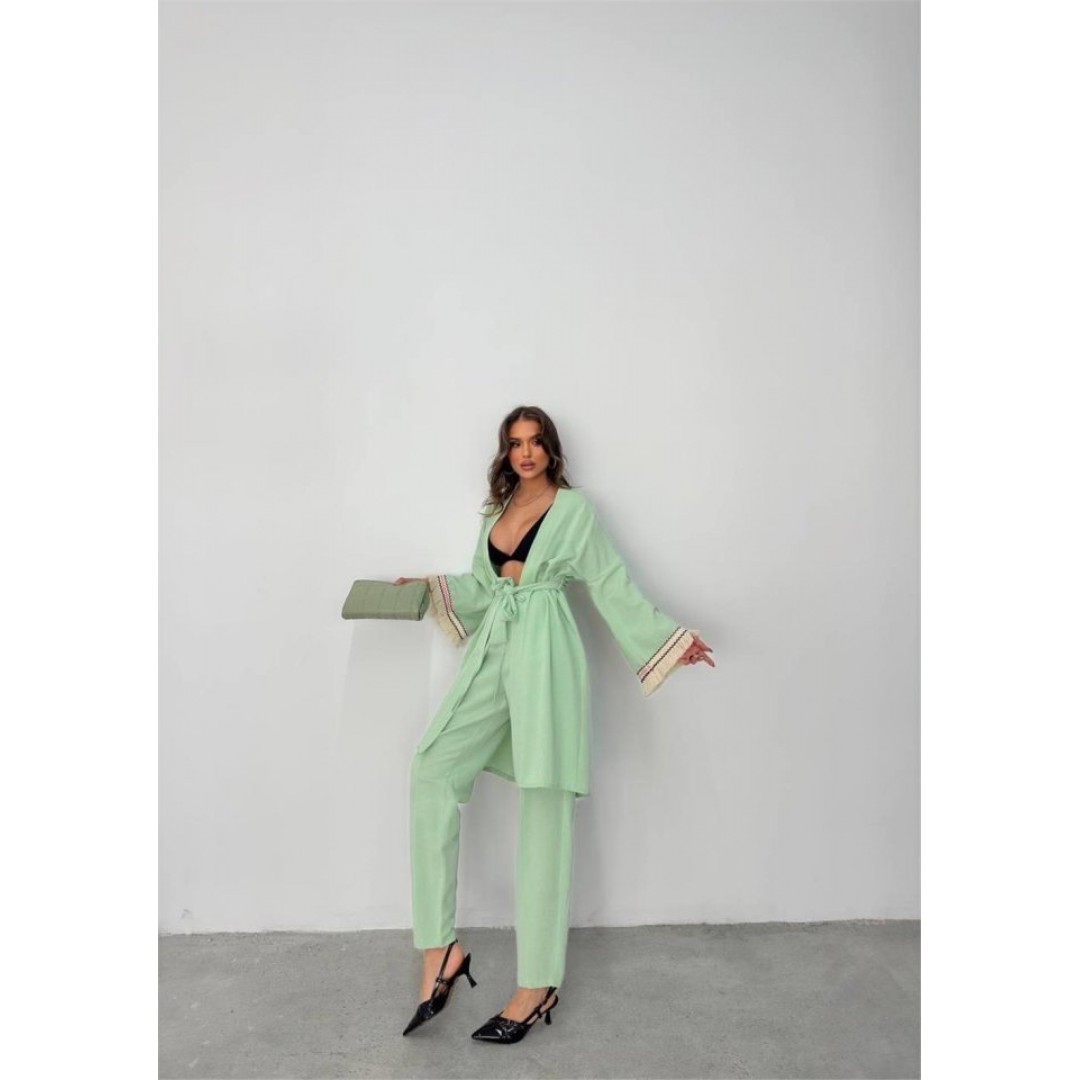 KOLUCU PÜSKÜL KİMONO TAKIM - Mint - 152482 KOLUCU PÜSKÜL KİMONO TAKIM - Mint - 152482