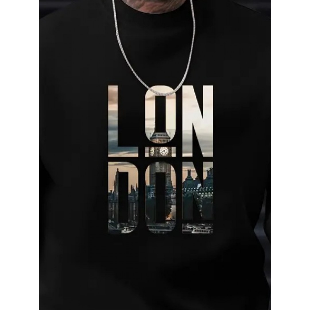 Erkek Uzun Kollu Bisiklet Yaka London Logo Baskılı Iki Iplik Bluz 138692 Erkek Uzun Kollu Bisiklet Yaka London Logo Baskılı Iki Iplik Bluz 138692