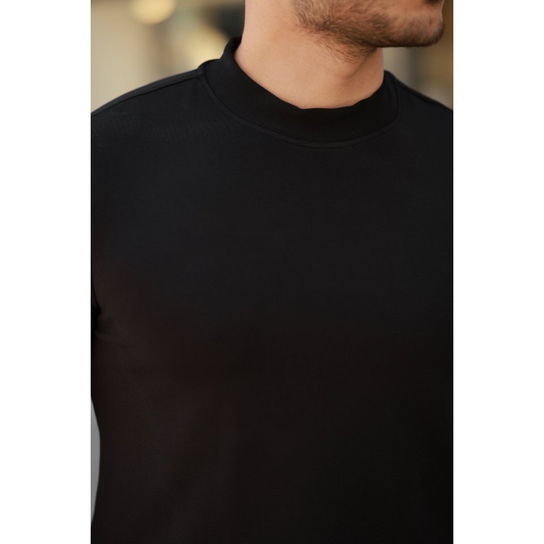 Erkek Ince çizgi Dokulu Kısa Kollu T-shirt - 160105 Erkek Ince çizgi Dokulu Kısa Kollu T-shirt - 160105
