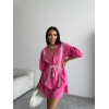 KETEN BEL BÜZGÜLÜ BLUZ-PANTOLON TAKIM - Fuşya 152266 KETEN BEL BÜZGÜLÜ BLUZ-PANTOLON TAKIM - Fuşya 152266