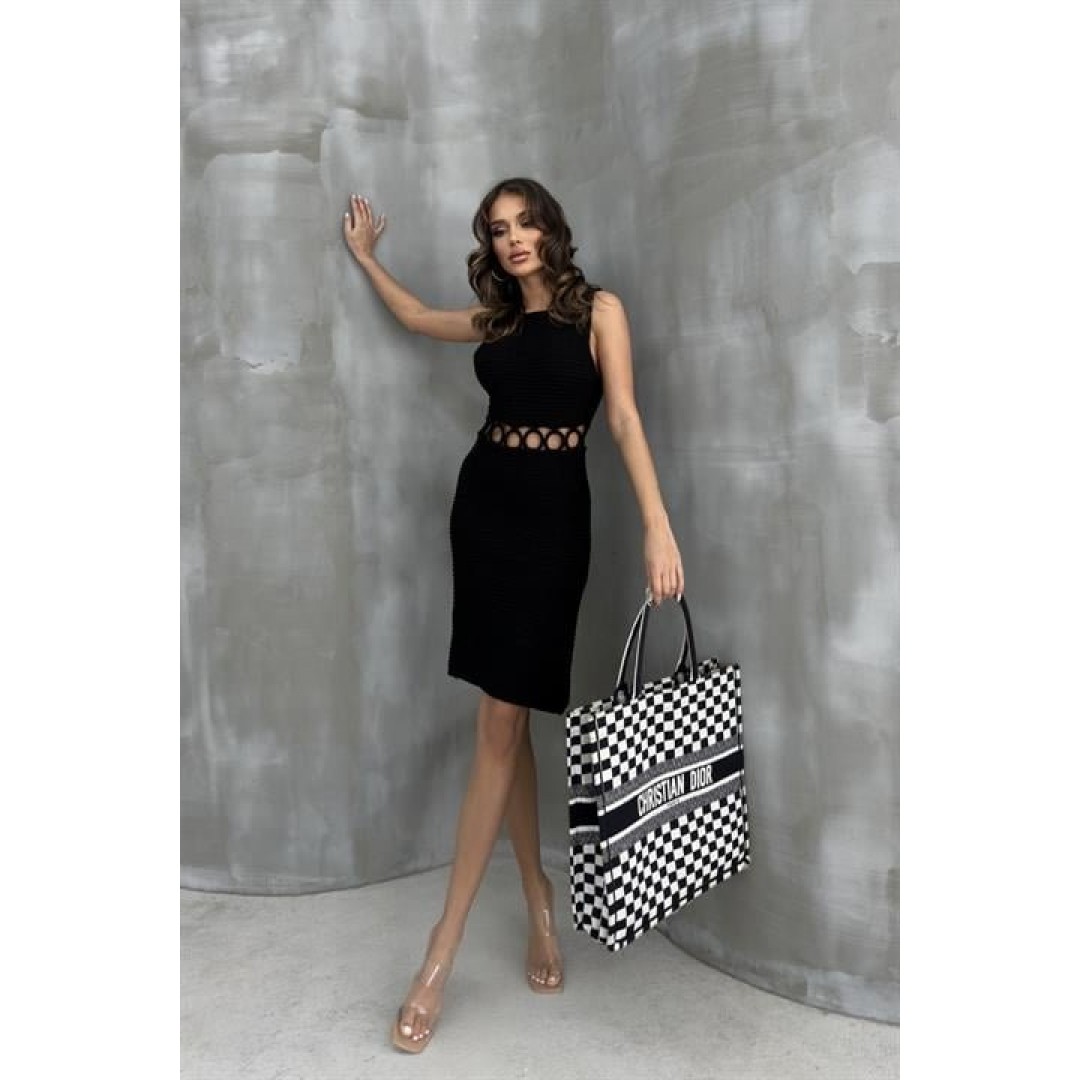 Estelya Cut Out Mini Elbise 2571-01 - 155824 Estelya Cut Out Mini Elbise 2571-01 - 155824
