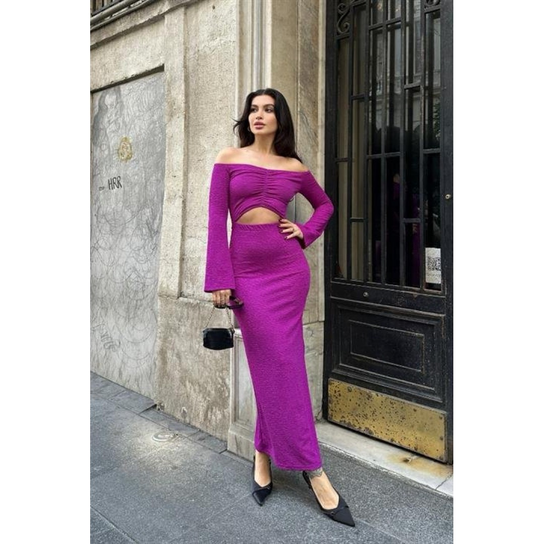 Lita Cut Out Büzgülü Elbise 2715-8 - 155523 Lita Cut Out Büzgülü Elbise 2715-8 - 155523