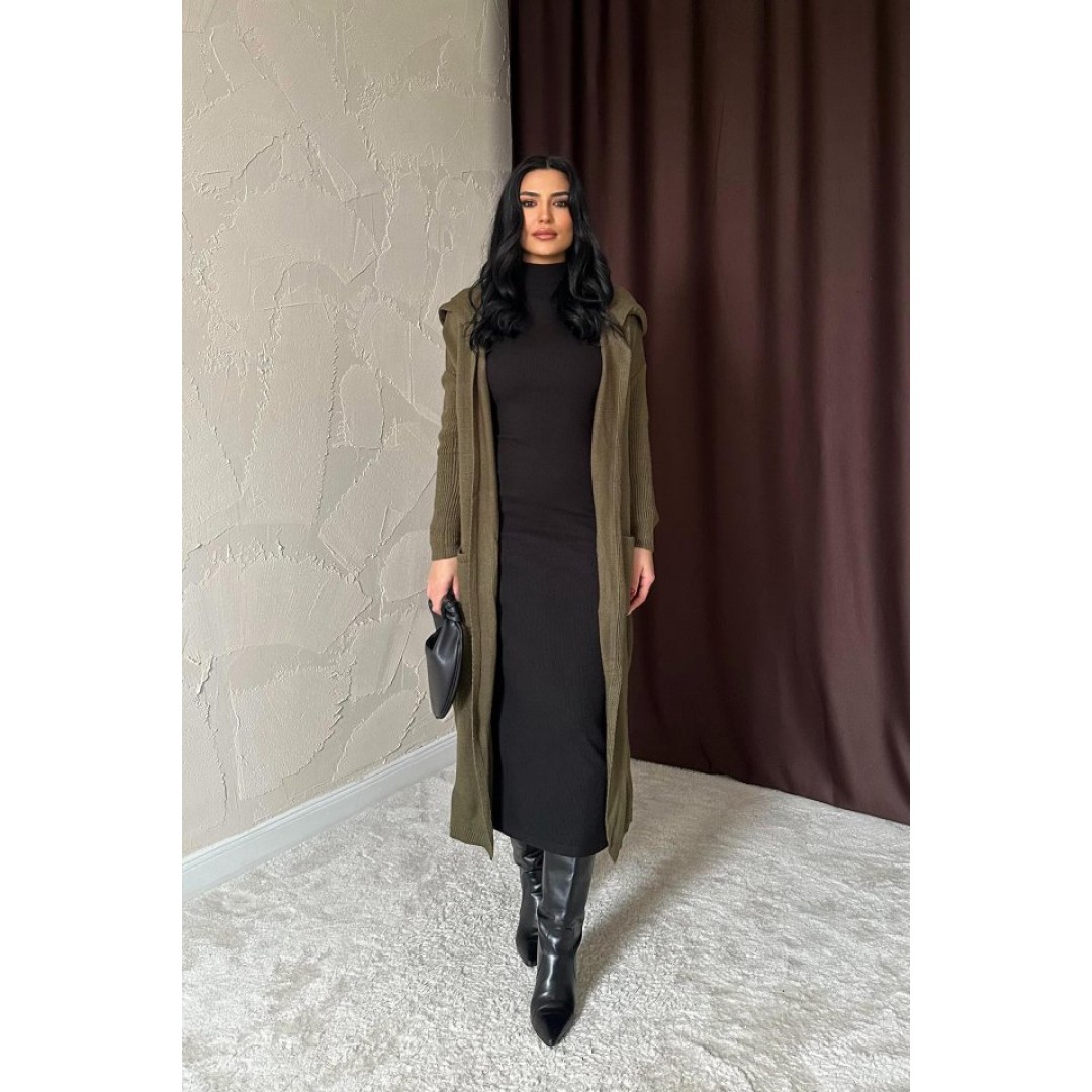 Haki Arkası Yazılı Hırka 148232 Haki Arkası Yazılı Hırka 148232