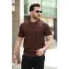 Erkek Bisiklet Yaka Jakarlı Kısa Kollu Tshirt - 159172 Erkek Bisiklet Yaka Jakarlı Kısa Kollu Tshirt - 159172