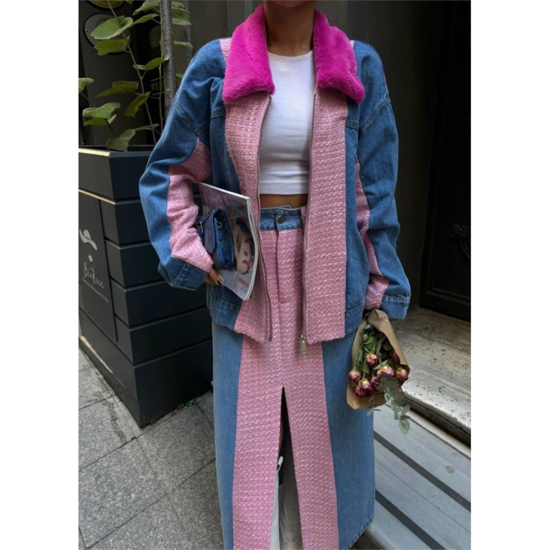 CHANEL GARNİLİ KOT MONT - Fuşya 151711 CHANEL GARNİLİ KOT MONT - Fuşya 151711