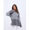 42381 TRİKO ÇİZGİLİ KAZAK-GRİ-ANTRASİT 144197