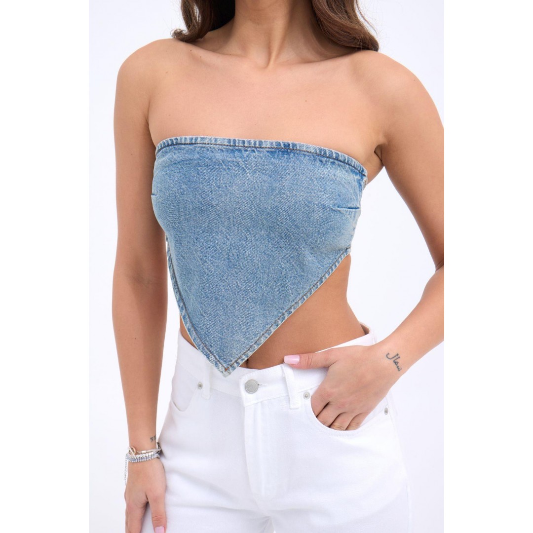 6222 KOT CROP-MAVİ 142781
