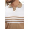Erkek çizgi Desenli Yakalı Kısa Kollu T-shirt - 162314 Erkek çizgi Desenli Yakalı Kısa Kollu T-shirt - 162314