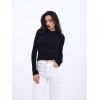 42491 TRİKO SAÇ ÖRGÜ CROP KAZAK-SİYAH 144000