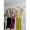 Omuzu Çizgili Ajurlu Triko Elbise 2868 159099 Omuzu Çizgili Ajurlu Triko Elbise 2868 159099