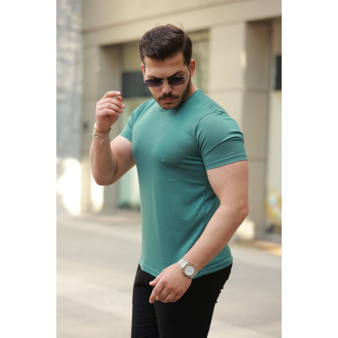 Erkek Bisiklet Yaka Basic Kısa Kollu Tişört 163469 Erkek Bisiklet Yaka Basic Kısa Kollu Tişört 163469