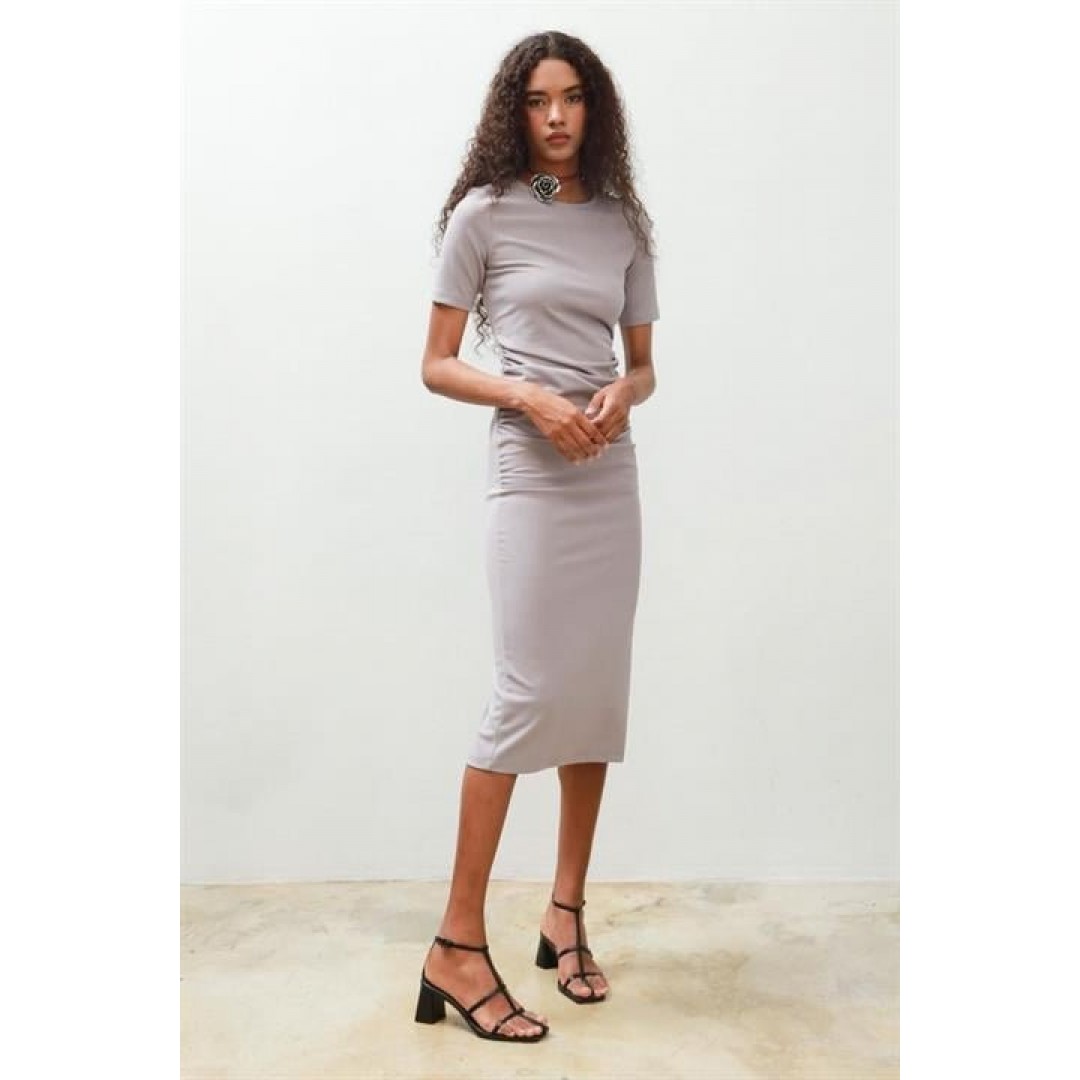 Fancy Büzgülü Midi Elbise 2695-8 155671 Fancy Büzgülü Midi Elbise 2695-8 155671