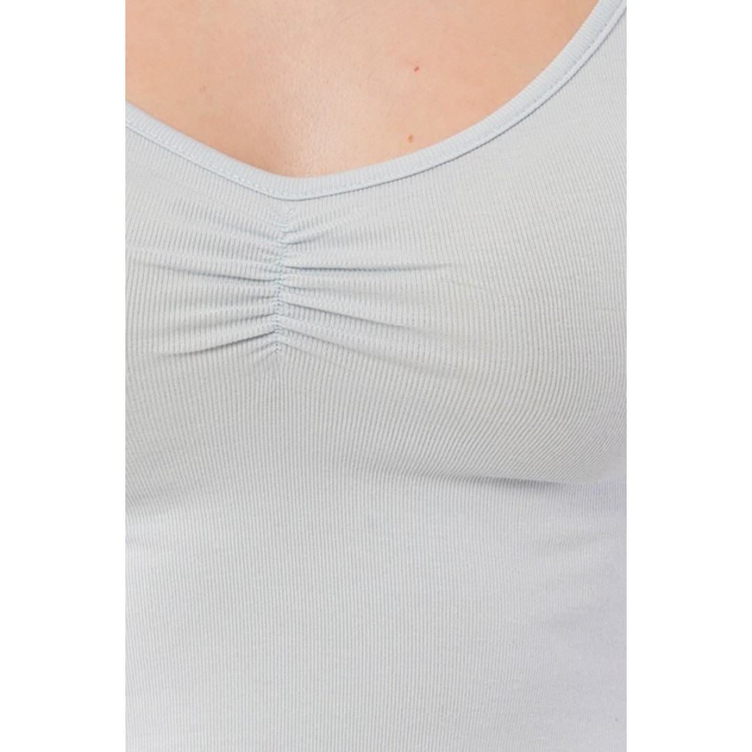 Geniş Yaka Bebe Mavisi Basic Body Bluz 148074 Geniş Yaka Bebe Mavisi Basic Body Bluz 148074