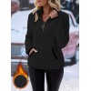 Kadın Uzun Kollu önden Fermuarlı Cepli Peluş Sweat - 134629 Kadın Uzun Kollu önden Fermuarlı Cepli Peluş Sweat - 134629