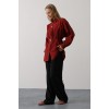 Kuşak Detaylı Tunik Gömlek - Bordo 163713 Kuşak Detaylı Tunik Gömlek - Bordo 163713