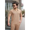 Erkek Yakalı Fermuarlı T-shirt Pantolon Ikili Rahat Takım 160461 Erkek Yakalı Fermuarlı T-shirt Pantolon Ikili Rahat Takım 160461