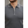 Erkek Fermuarlı Yakalı Kısa Kollu T-shirt 160692 Erkek Fermuarlı Yakalı Kısa Kollu T-shirt 160692